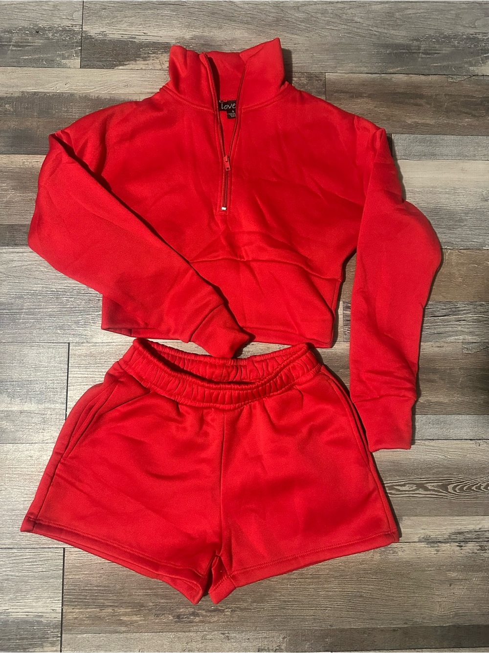 Love Red women’s ' Two-Piece Lounge Set with Shorts